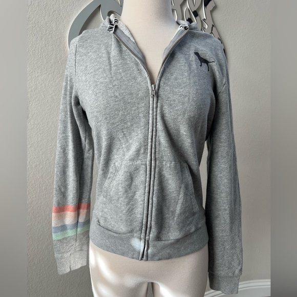 PINK Victoria’s Secret Gray Hoodie - Picture 2 of 11